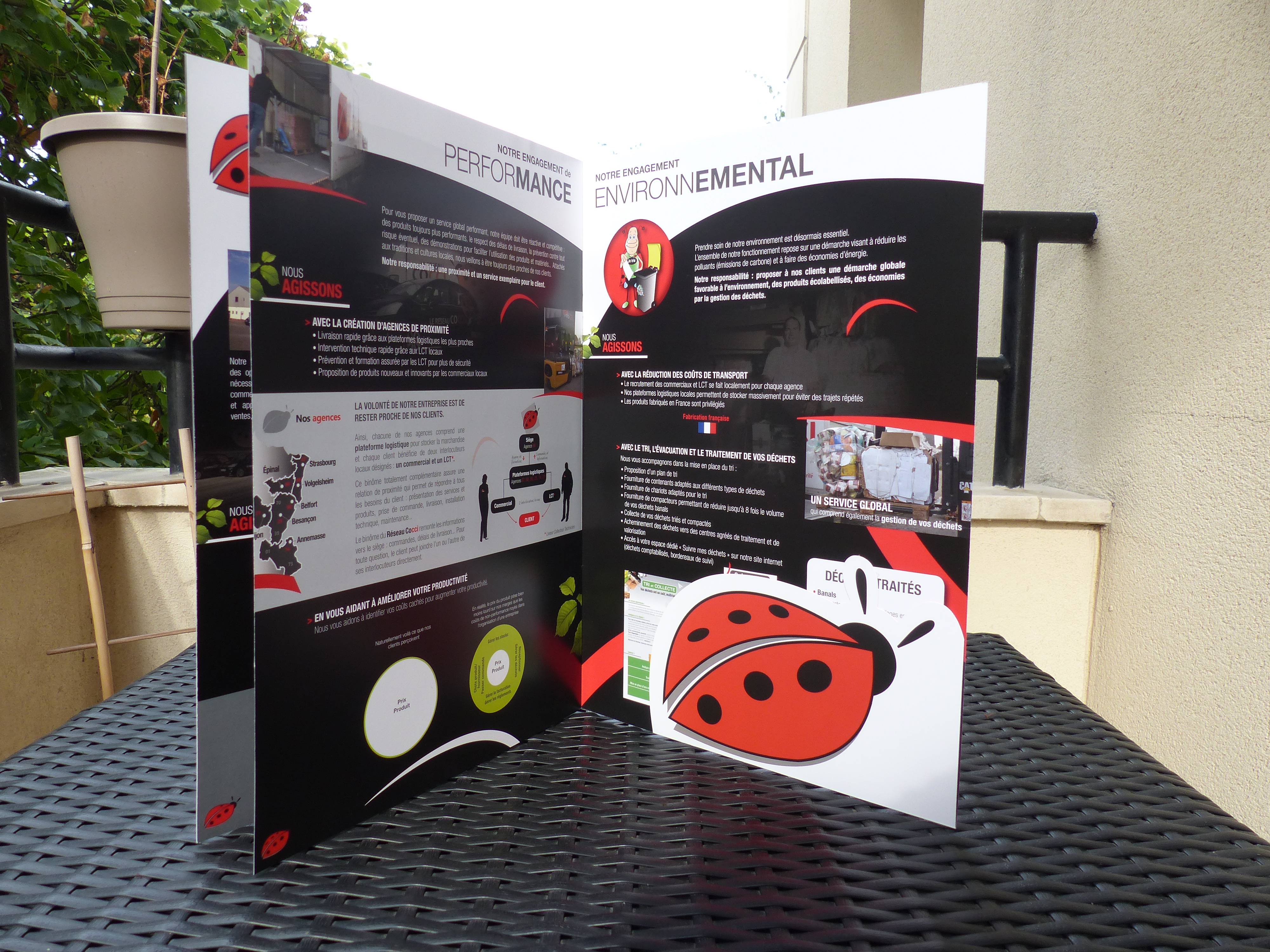 Pochette 1 rabat personnalisé le Réseau Cocci